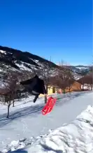Şavşat'ta Kar Keyfi: Havada Uçan Kızak!
