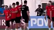 A Milli Futbol Takımı Antrenmanında A.G. ve K.A. Arasında Gerginlik Yaşandı