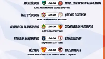 Süper Lig'de 33. Hafta Maç Programı Açıklandı