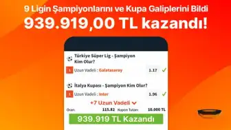 Misli Üyesi, 9 Lig ve Kupa Şampiyonunu Doğru Tahmin Ederek Yaklaşık 940 Bin TL Kazandı