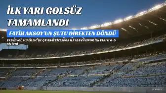 Trendyol Süper Lig: Çaykur Rizespor ve Alanyaspor İlk Yarıda Gol Buluşamadı
