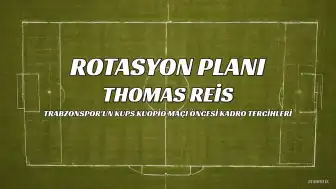 Trabzonspor'da Thomas Reis'ten KuPS Kuopio Maçı İçin Rotasyon Planı