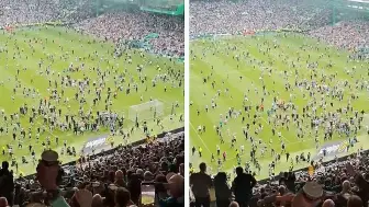 Celtic Taraftarı Sahaya İnince Şampiyonluk Tehlikeye Girdi