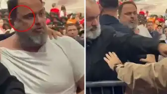 Olympiakos Başkanı Evangelos Marinakis'in Yüzünde Morluklar ve Yırtık Gömleğiyle Görüntülendiği Anlar Sosyal Medyada Yankı Buldu