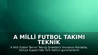 A Milli Futbol Takımı Teknik Direktörü Montella: Türk Halkını Gururlandırmak İstiyoruz