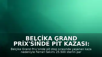 Belçika Grand Prix'sinde Pit Kazası: Ferrari'ye Para Cezası Verildi