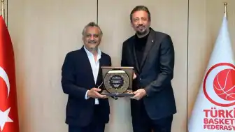 Denizli Basket Yönetim Heyetinden TBF Başkanı Hidayet Türkoğlu'na Ziyaret