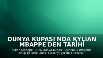 Dünya Kupası'nda Kylian Mbappe'den Tarihi Rekor: Lionel Messi'yi Gol Krallığında Geçti
