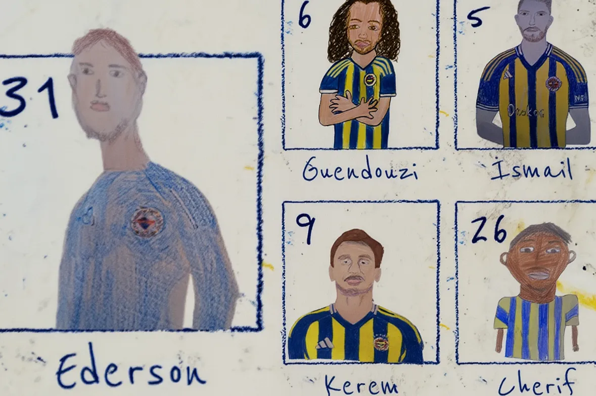 Fenerbahçe'nin İlk 11'i Çocukların Çizimleriyle Tanıtıldı